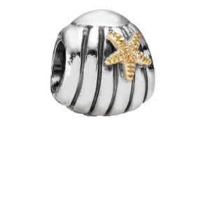 Pandora Sea Shell Charm 14kt + 925 ALE  790249